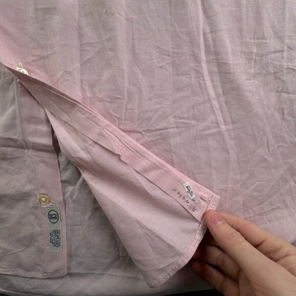 Gitman Bros For Nordstrom Pink Long Sleeve Button Up Shirt XL Men Check Cotton - Picture 11 of 16